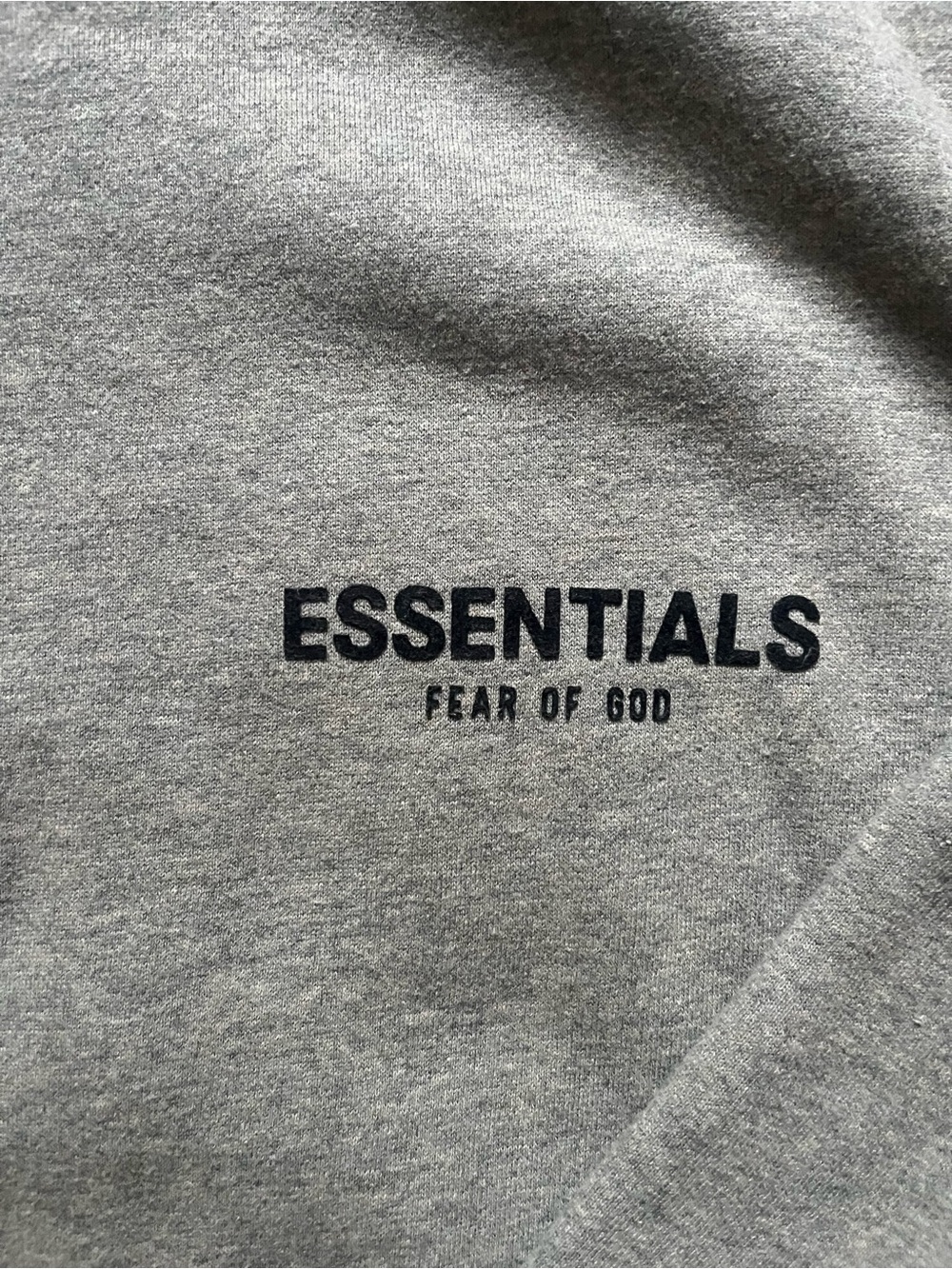 Fear of God ESSENTIALS Oversized Hoodie - Gray with Black Logo, Size Small - Picture 5 of 8